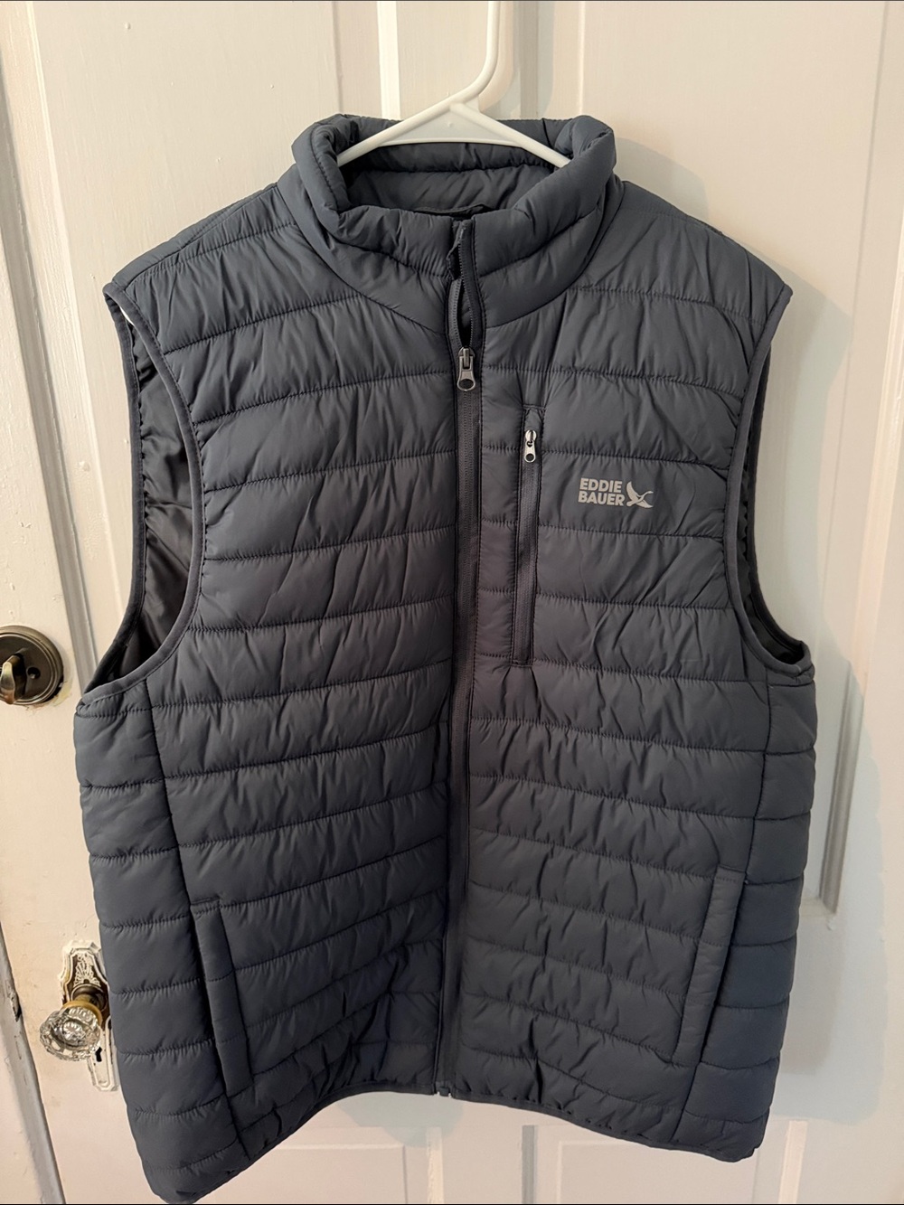 Eddie Bauer Men's Quilted Puffer Vest in Charcoal